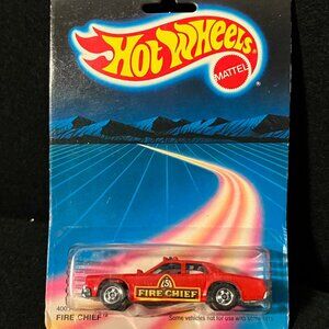 1988 Hot Wheels Fire Chief Car Red #4005 NEW Sealed Vintage Mattel